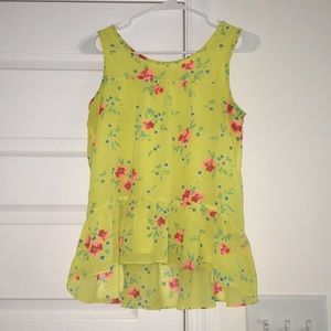 Cherokee Bright Yellow Blouse Tank 100% Polyester